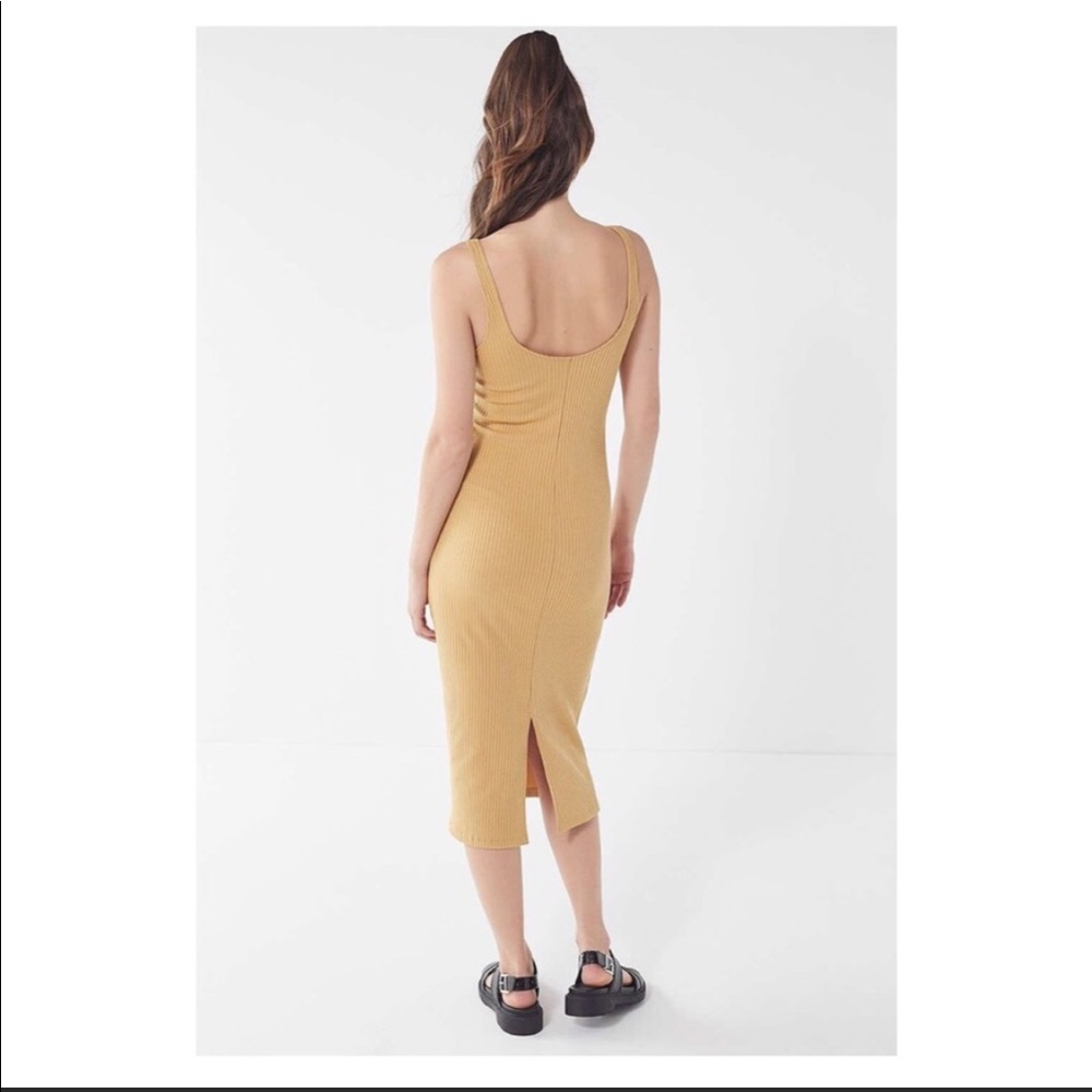 Urban Outiftters yellow ribbed bodycon dress - Picture 2 of 5